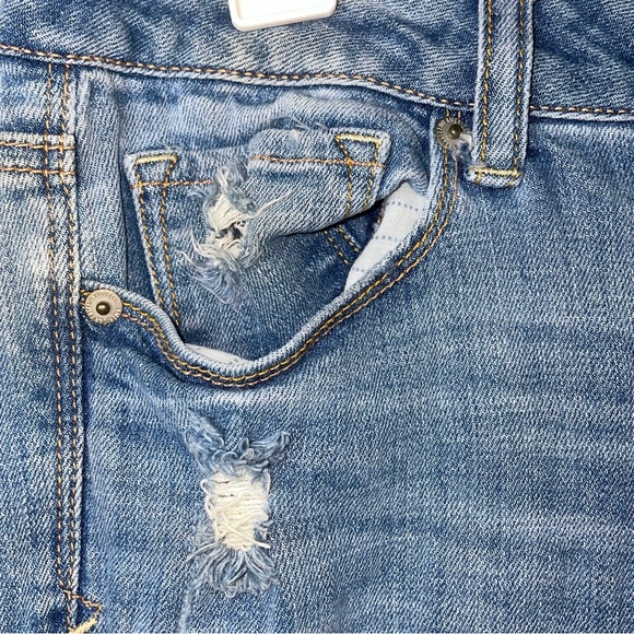 American Eagle Y2K Skinny Kick Distressed Jeans | Size 6 Long Denim - Picture 9 of 13